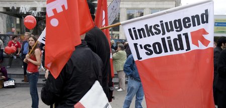 Für den rechten Landesverband eindeutig zu links: Mitglieder der...