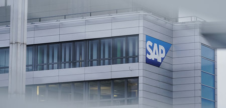 Das Hauptgebäude von SAP in Walldorf, Baden-Württemberg