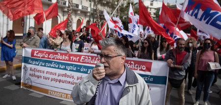 Gewerkschaftsdemonstration am 1. Mai auf dem Syntagma-Platz (Ath...