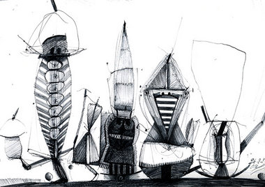 Christoph Meckel, ohne Titel, datiert 26.8.85, 21,5 x 30 cm Christoph Meckel, ohne Titel, datiert 26.8.85, 21,5 x 30 cm