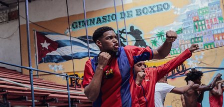 Kuba kämpft sich frei: Boxschüler während des Trainings in Havan...