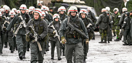 Neues Kanonenfutter für die NATO: Schwedische Soldaten beim Manö...