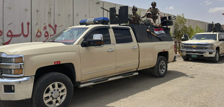 Irakische Militärpolizei in Sinjar (3.5.2022)