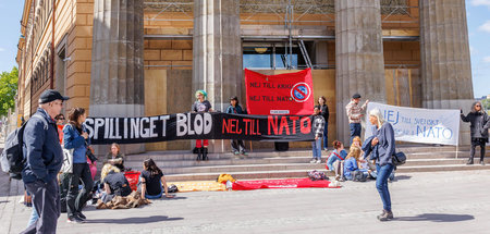 Protest in Stockholm gegen schwedischen NATO-Beitritt und das »B...