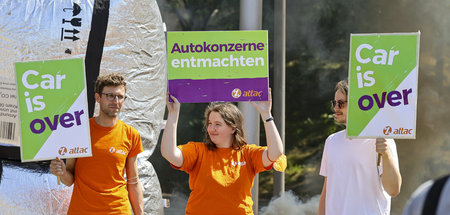 Protest beim Auftakt des Weltverkehrsforums in Leipzig (18.5.202...