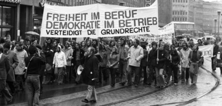 Demonstration gegen Berufsverbote (Düsseldorf, 1974)