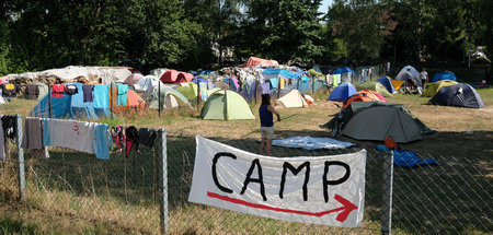 Durch die Versammlungsfreiheit geschützt: Klimacamp in Pödelwitz