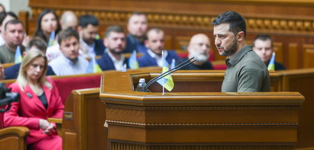 Wolodimir Selenskij im Parlament in Kiew (22.5.2022)