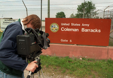 Coleman Barracks in Mannheim. Hier befindet sich das einzige US-...