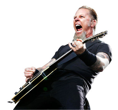 So alt mit Bart: James Hetfield von Metallica, irgendwo in der G...