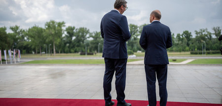 Allianz gegen Russland schmieden: Bundeskanzler Olaf Scholz in B...
