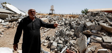 Zerstörte Häuser südlich von Hebron (Masafer Yatta, 31.5.2022)