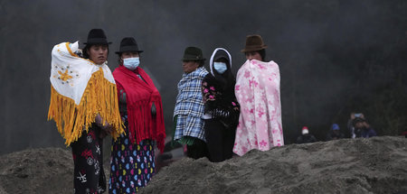 Protestieren gegen soziale Misstände. Indigene in Ecuador, 13. J