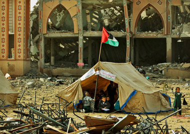 Rafah am Montag: In dem Grenzort zu Ägypten steht nach dem israe...