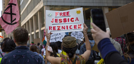 Proteste in New York zur Freilassung von Jessica Reznicek am 15....