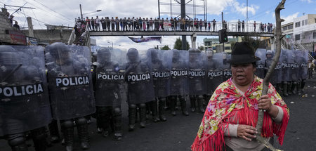 Der ecuadorianische Staat reagiert mit zunehmender Härte auf den...