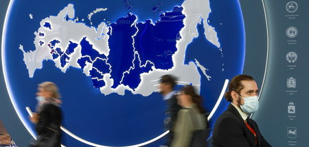 Teilnehmer des Internationalen Wirtschaftsforums in St. Petersbu...