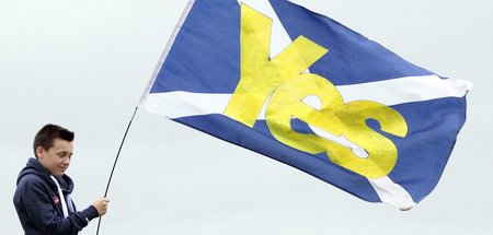 Befürworter der Loslösung von Großbritannien in Edinburgh (21.9....