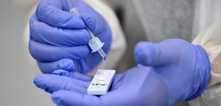Schnelltest auf Coronainfektion in Hildburghausen, Thüringen Schnelltest auf Coronainfektion in Hildburghausen, Thüringen