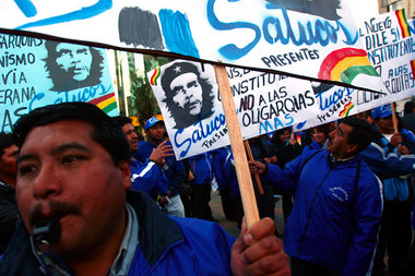Protest gegen Separatisten in Bolivien.