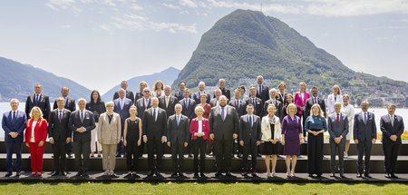 Die Teilnehmer der Konferenz in Lugano am Montag