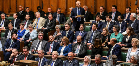 Der ehemalige britische Gesundheitsminister Sajid Javid gibt im ...