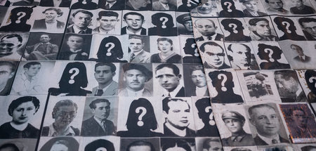 Fotos von Opfern der Franco-Diktatur, gezeigt im Rahmen einer Pr...