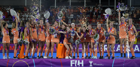 Mal wieder ganz oben: Die Hockeyauswahl der Niederlande (17.7.20...