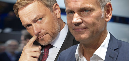 Reger Austausch wärend Diskussion des Koalitionsvertrages: Chris...