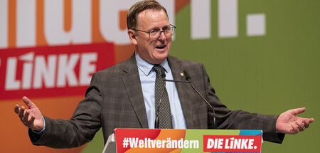 Weltveränderer: Bodo Ramelow beim Linke-Bundesparteitag in Erfur...