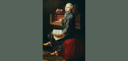 Der junge Wolfgang Amadé Mozart (1756–1791) am Klavier