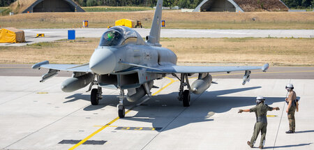Bald auch in Australien zu sehen: Ein »Eurofighter« am Fliegerho...