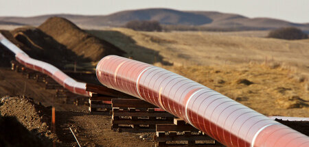 Bau einer Pipeline in Kanada