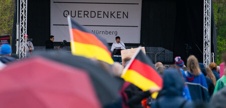 Michael Ballweg genügte die bloße Aufmerksamkeit seines Publikum...
