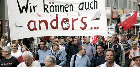 Montagsdemonstration gegen Hartz IV am 23. August 2004 in Berlin