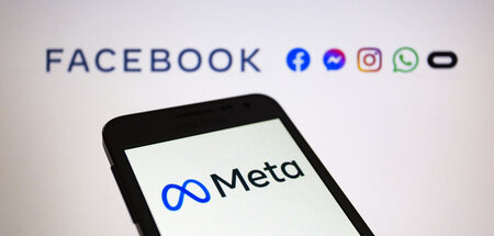 Das Logo von Meta, der neuen Dachmarke des Facebook-Konzerns