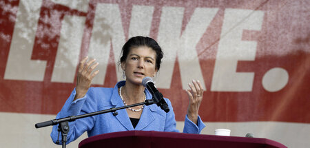 Sahra Wagenknecht bei einer Wahlkampfkundgebung in Bonn (23.9.20...