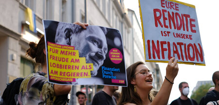 Kundgebung unter dem Motto »Lindner raus – Umverteilung jetzt« v...