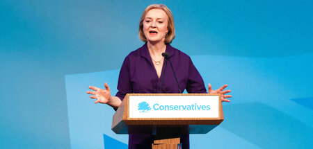 Die designierte Premierministerin Truss am Montag in London