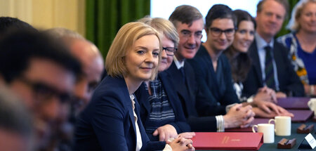 »Divers« wie nie: Elizabeth Truss am Mittwoch bei ihrer ersten S...