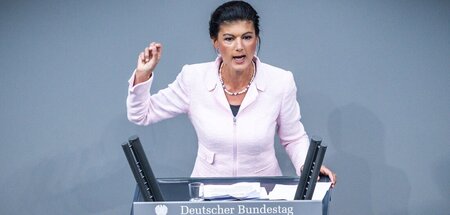 Sahra Wagenknecht am Donnerstag im Bundestag