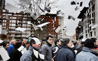 Fliegende Stimmzettel am Samstag in Bilbo: Die baskische Linke
...