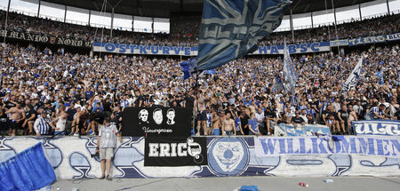 Hertha-Fans in der Ostkurve des Berliner Olympiastadions