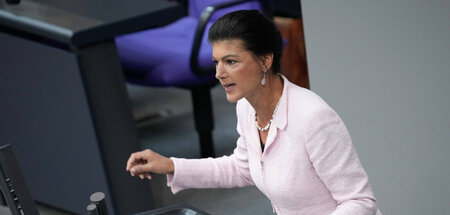 Sahra Wagenknecht während ihrer Rede am 8. September im Bundesta... Sahra Wagenknecht während ihrer Rede am 8. September im Bundesta...