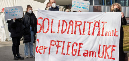 Protest gegen unhaltbare Zustände am Universitätsklinikum Eppend...