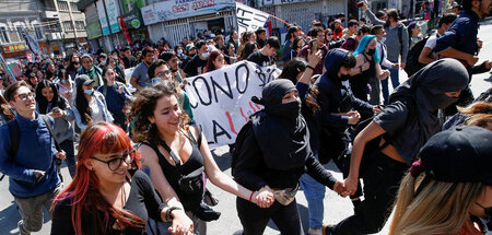 Der Kampf für eine neue Verfassung in Chile geht weiter. Demonst...