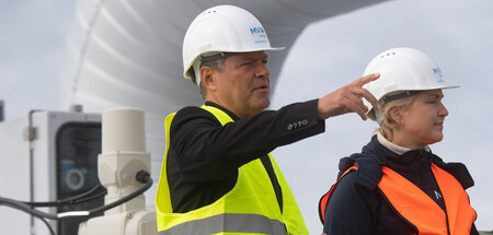 Hoffen aufs Wetter: Bundeswirtschaftsminister Habeck mit Mecklen...