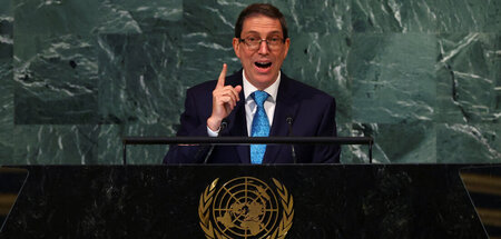 Der kubanische Außenminister Bruno Rodríguez am Mittwoch in New ...