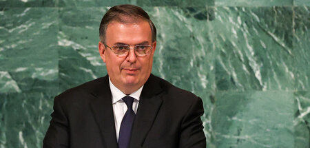 Mexikos Außenminister Ebrard am Donnerstag vor der UN-Generalver...