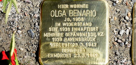 Stolperstein für Olga Benario in der Münchner Haydnstraße 12